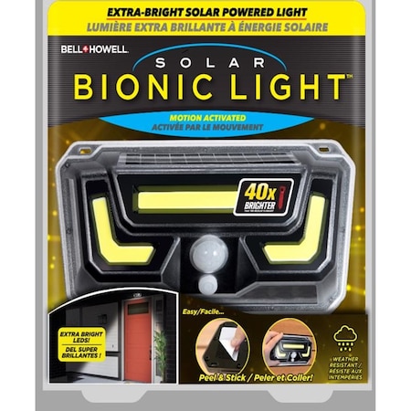 Bell + Howell Bell & Howell Bionic Light Motion-Sensing Solar Powered LED Gray Security Light 7898